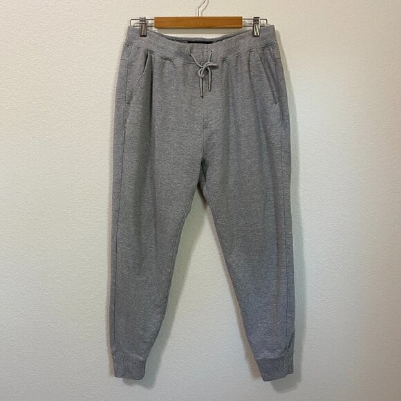 Abercrombie & Fitch Jogger Sweatpants Mens Size L Gray Drawstring Athleisure - Picture 1 of 7